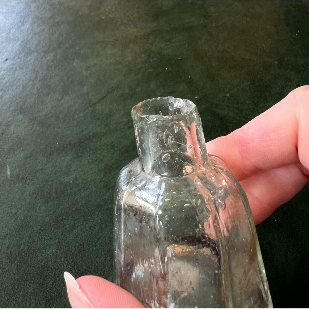 Antique Vintage Glass Inkwell 1800s - Picture 5 of 5